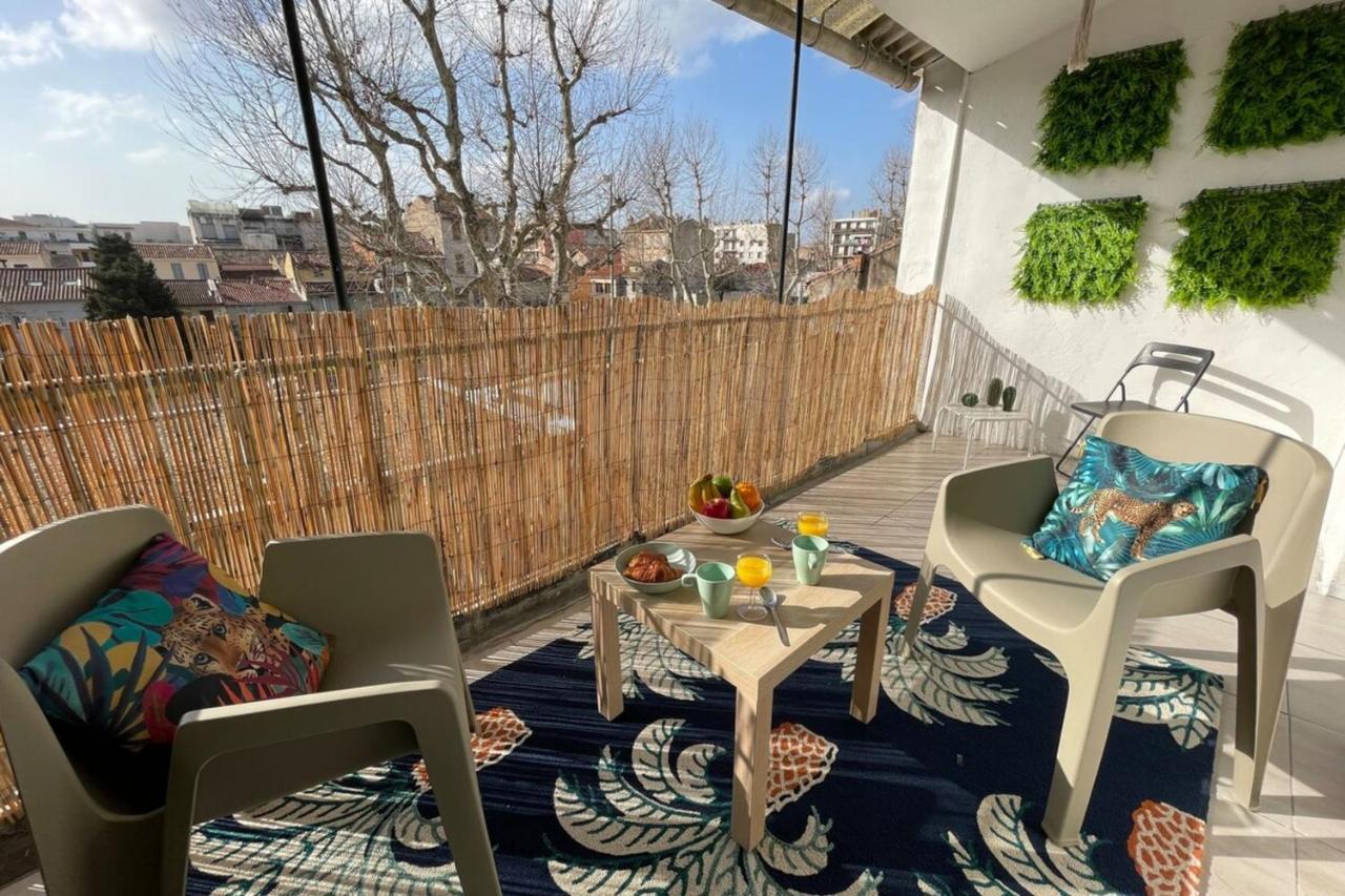 Le Jungle By Anderslocationterrassewifi-Netflix Apartment Marseille Ngoại thất bức ảnh